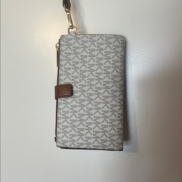 Michael Kors Gray Monogram Women's Clutch - Picture 2 of 4